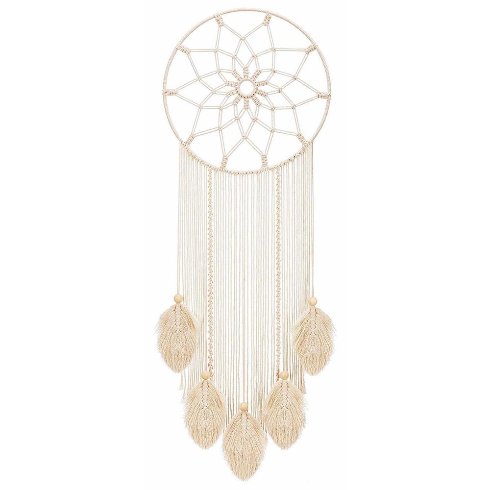 Large Dream Catcher Macrame Boho Wall Hanging Decor Woven Feather Tassels🫱
